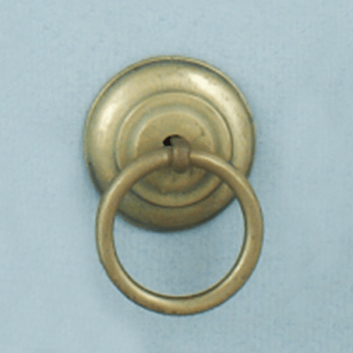 Brass ring drop handles, ring pulls, ring drawer pull